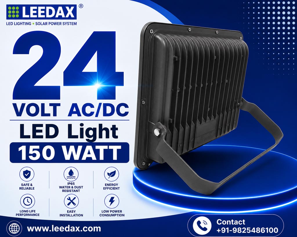 24v-ac-dc-led-flood-light-150w-back-angle-view