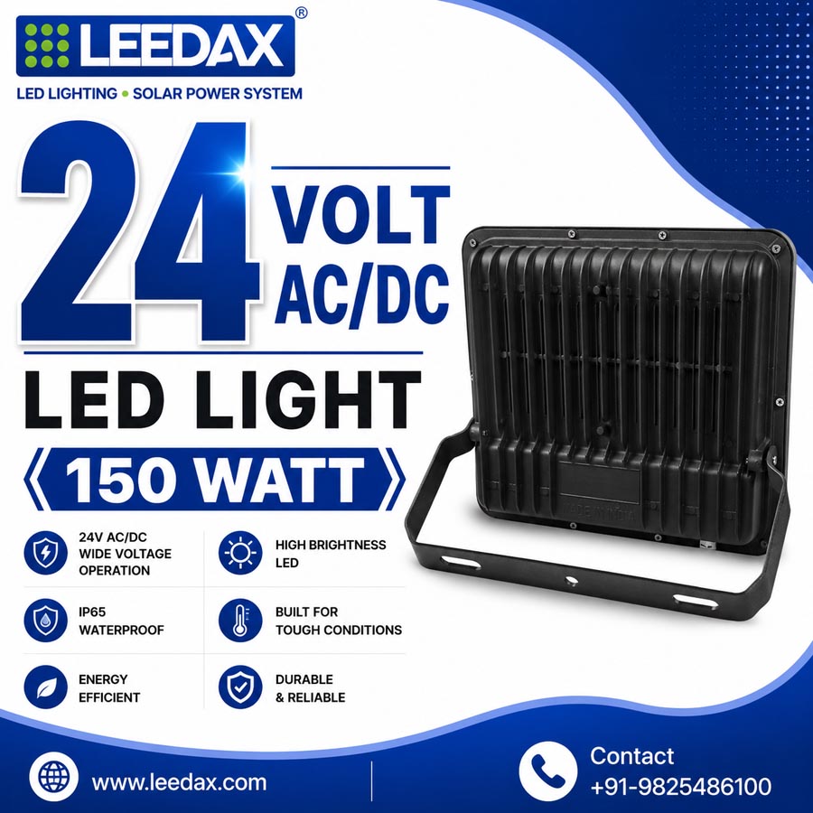 24v-ac-dc-led-flood-light-150w-back-view