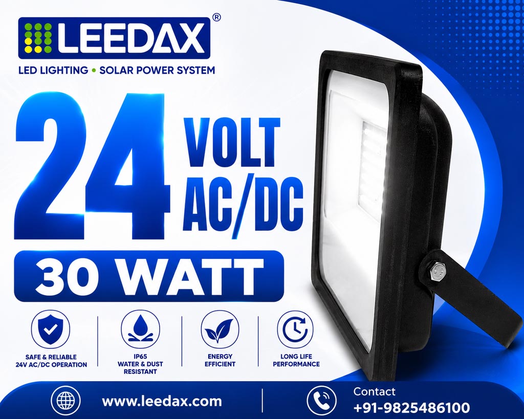 24v-ac-dc-led-flood-light-30w-front-angle-view