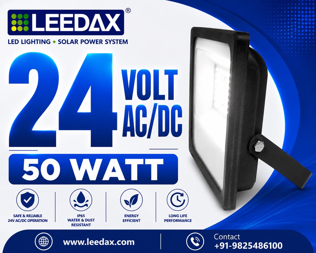 24v-ac-dc-led-flood-light-50w-front-angle-view