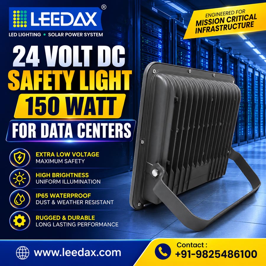 24v-dc-led-flood-light-150w-back-handle-view