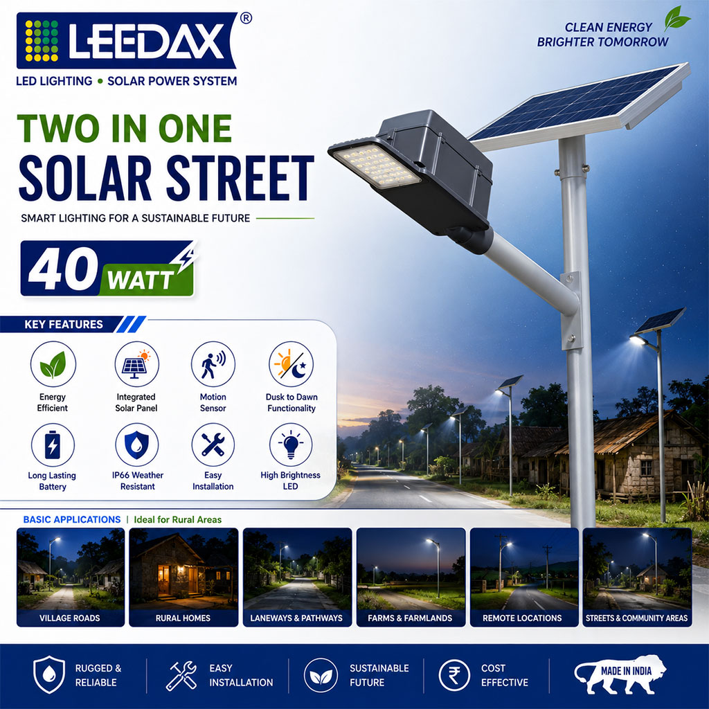 40 Watt Two in One Solar Street Light