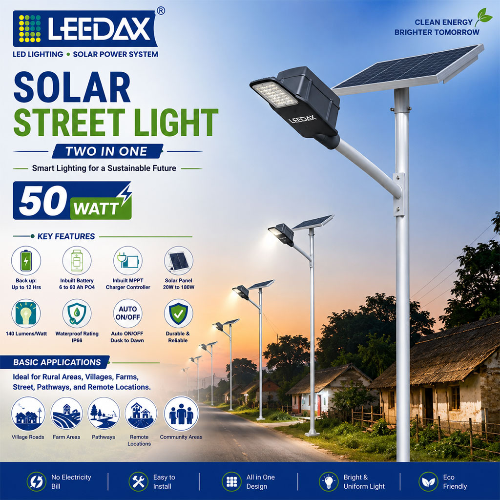 50 Watt Two in One Solar Street Light