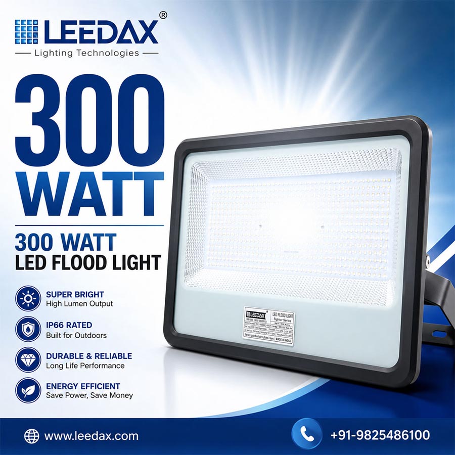 300-watt-led-flood-light-front-cross-view