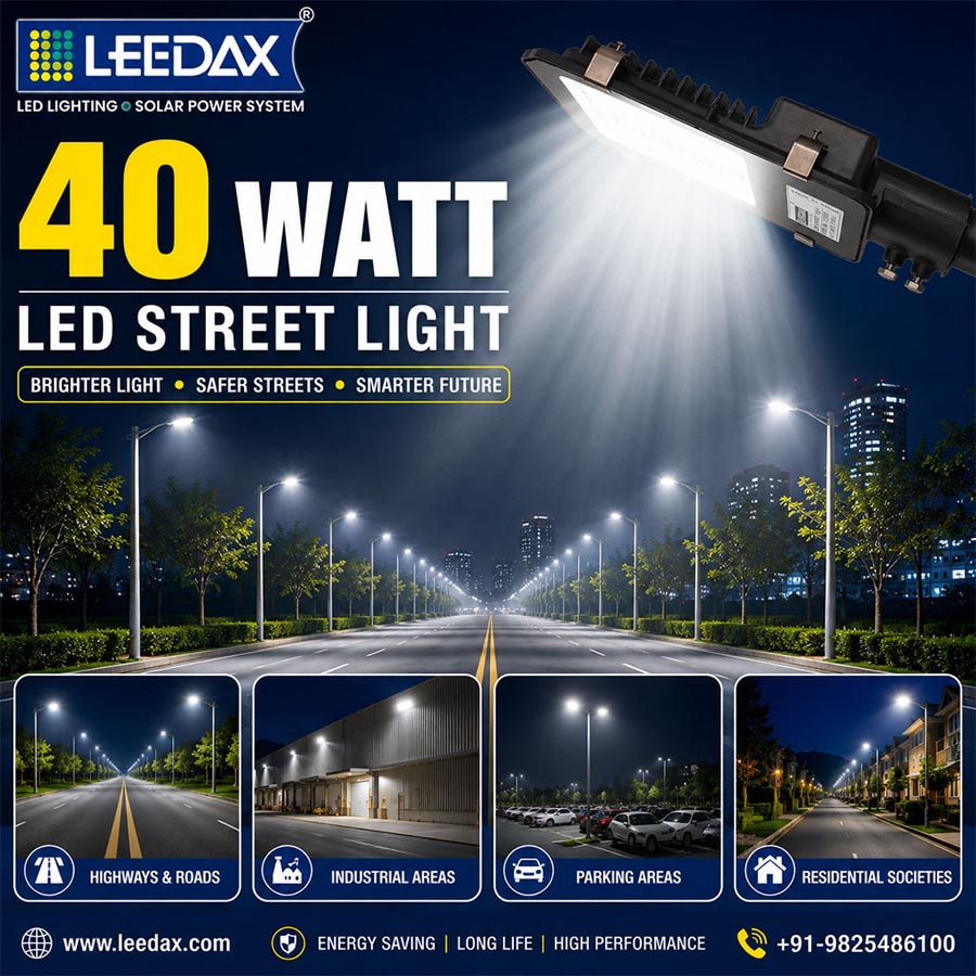 LED Street Light 40 Watt Glass Model